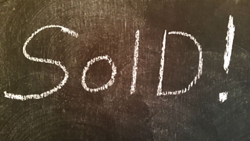 Sold! real estate sign.